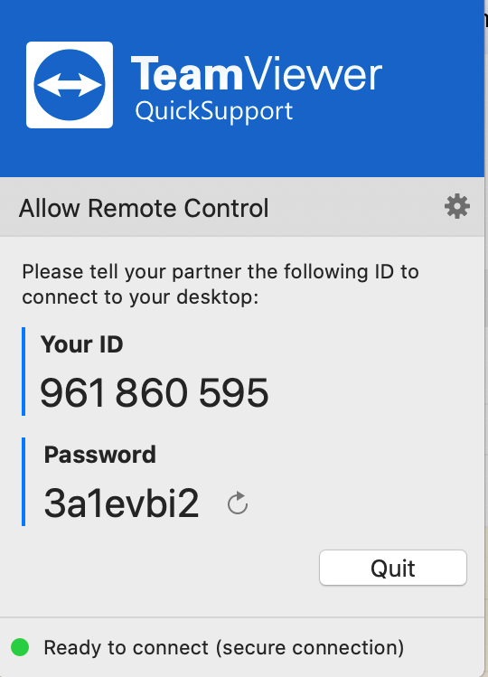 Windows: TeamViewer QuickSupport
