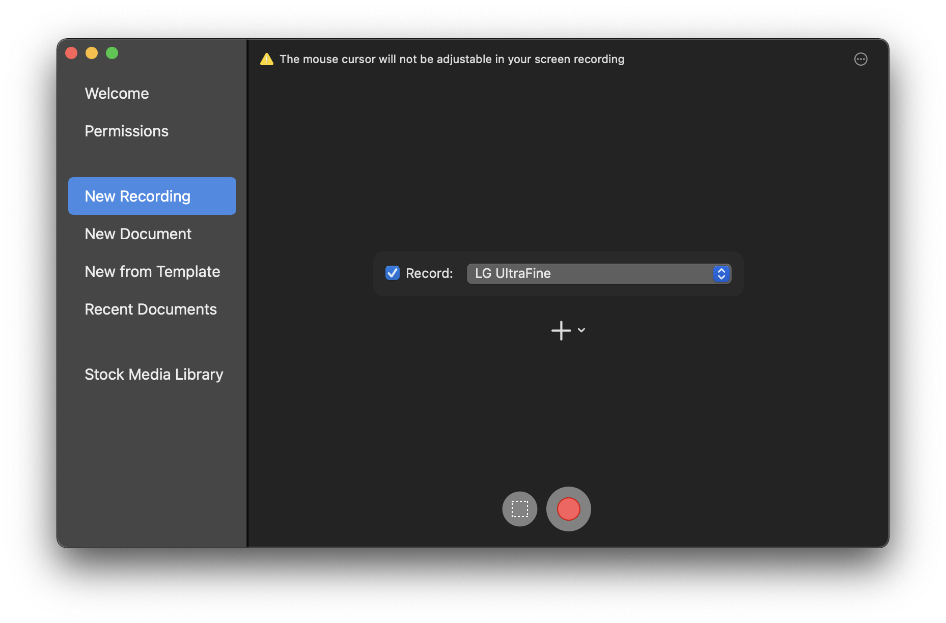 ScreenFlow Cannot change cursor properties of Screen Recording clip.