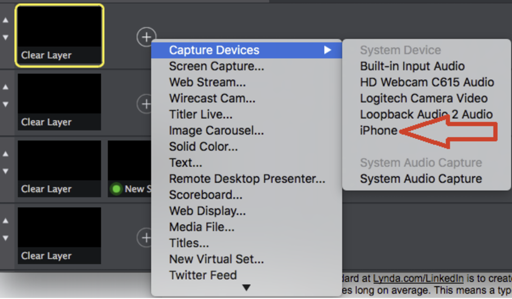 Wirecast iOS Screen Capture Mac Only
