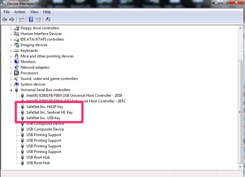 HASP dongle troubleshooting